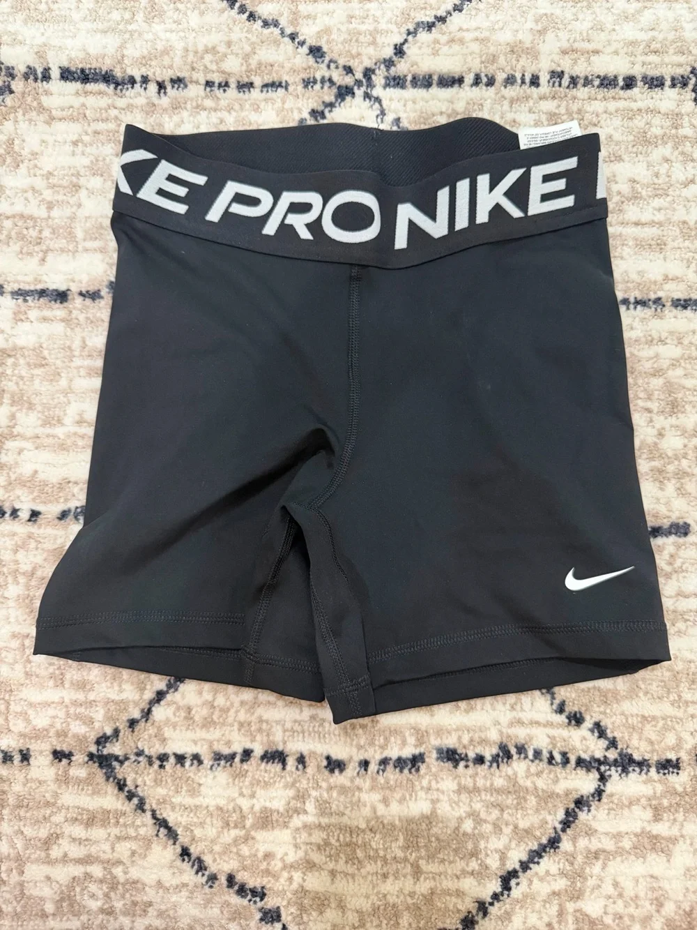 Nike Black Pro Compression Girls Athletic Shorts 5” Inseam